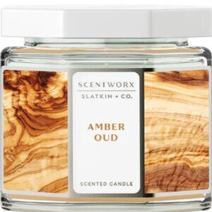 NIB ScentWorx Amber Oud 3-Wick Candle